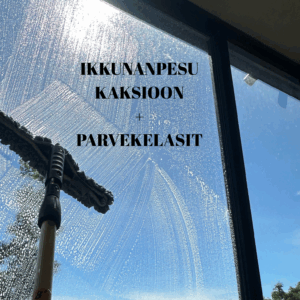 Ikkunanpesu kaksioon + parvekelasit